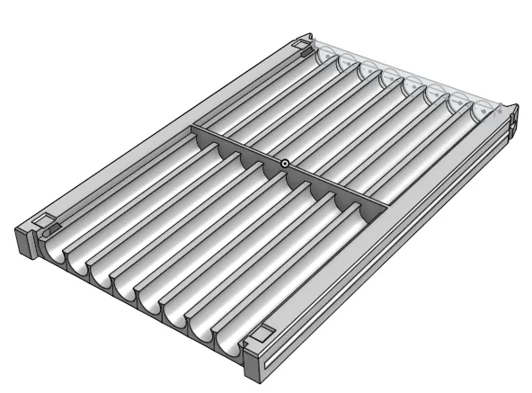 Sleep arena with sixteen channels for 7 mm glass tubes